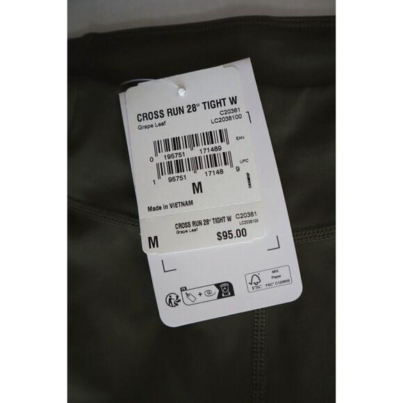 Salomon C20381 Women Sz M Grape Leaf/Forest Night Green Cross Run 28” Tights - Picture 5 of 12